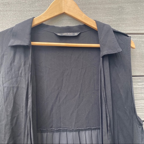 Zara Black Chiffon Duster Size M - Picture 3 of 13